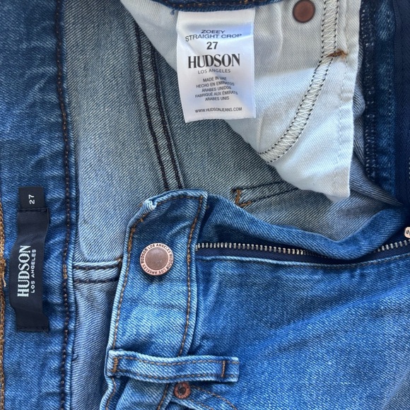 Hudson Jeans Women's Zoeey Straight Cropped in Medium Wash “Well Off” Size 27 - Picture 7 of 10